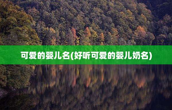 可爱的婴儿名(好听可爱的婴儿奶名)