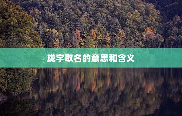 珑字取名的意思和含义