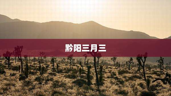 黔阳三月三
