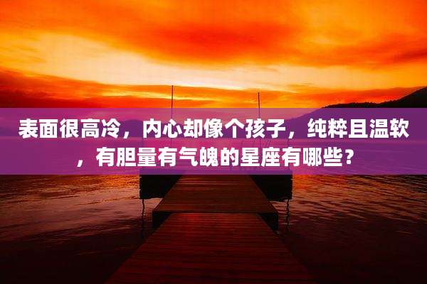 表面很高冷，内心却像个孩子，纯粹且温软，有胆量有气魄的星座有哪些？