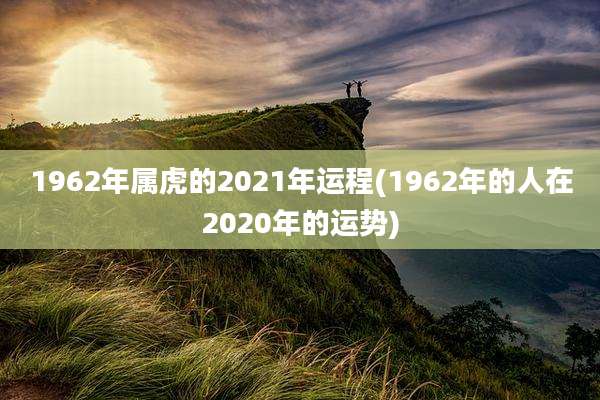 1962年属虎的2021年运程(1962年的人在2020年的运势)