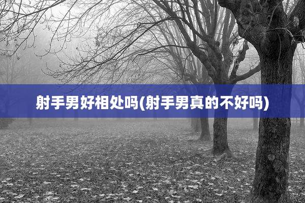 射手男好相处吗(射手男真的不好吗)