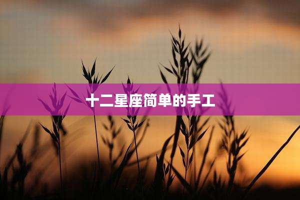 十二星座简单的手工