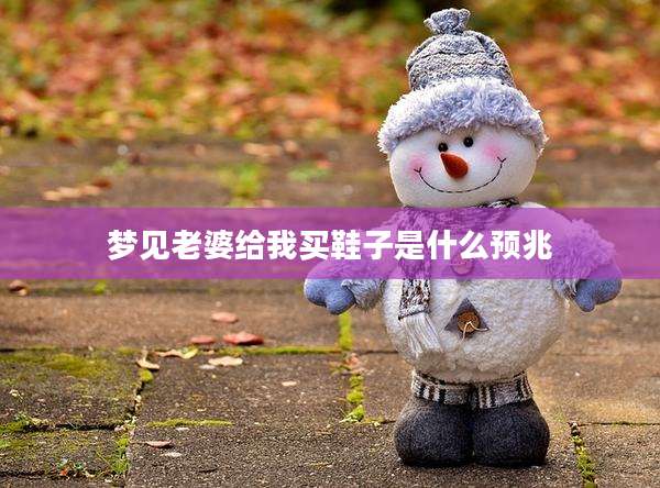 梦见老婆给我买鞋子是什么预兆