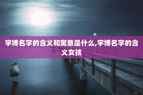 宇博名字的含义和寓意是什么,宇博名字的含义女孩