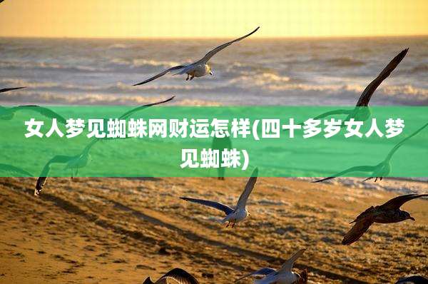 女人梦见蜘蛛网财运怎样(四十多岁女人梦见蜘蛛)