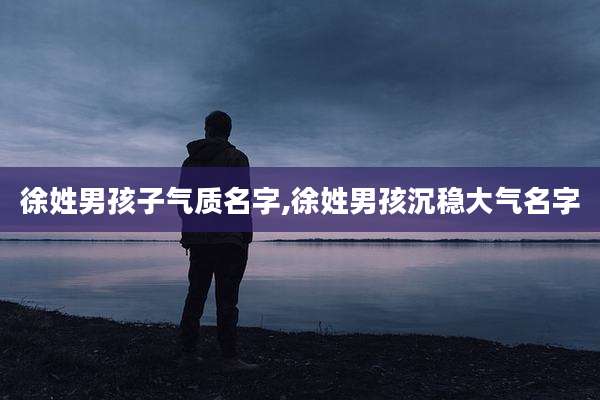 徐姓男孩子气质名字,徐姓男孩沉稳大气名字