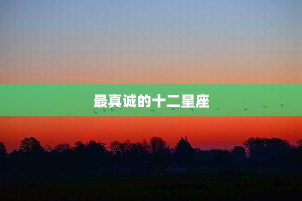 最真诚的十二星座