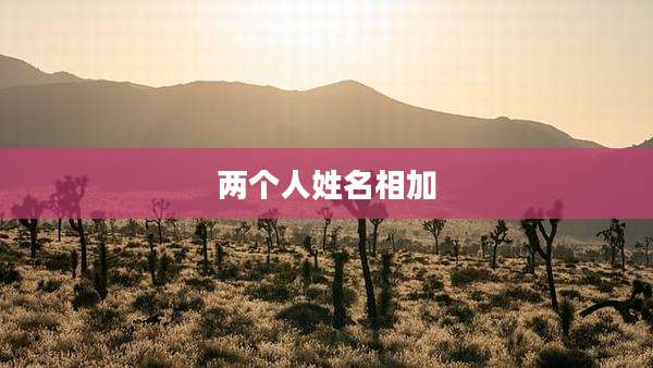 两个人姓名相加