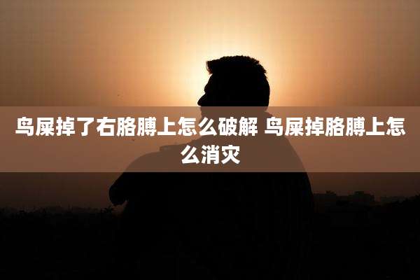 鸟屎掉了右胳膊上怎么破解 鸟屎掉胳膊上怎么消灾