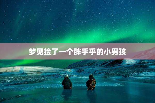 梦见捡了一个胖乎乎的小男孩