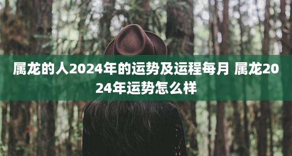属龙的人2024年的运势及运程每月 属龙2024年运势怎么样