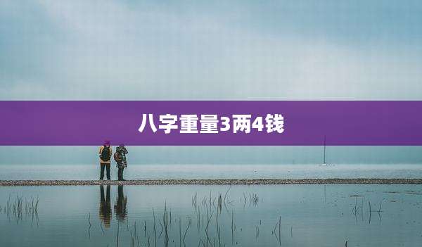 八字重量3两4钱