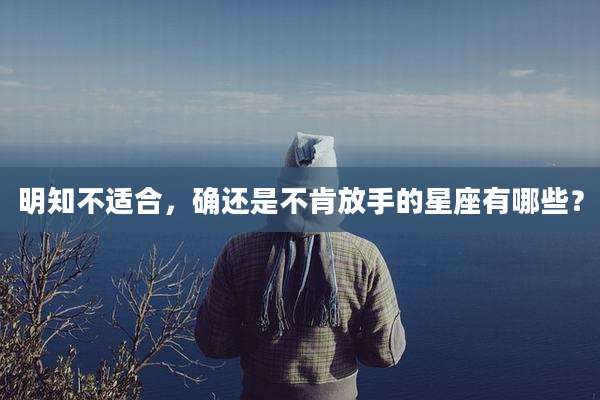 明知不适合，确还是不肯放手的星座有哪些？