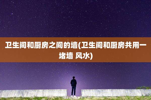 卫生间和厨房之间的墙(卫生间和厨房共用一堵墙 风水)