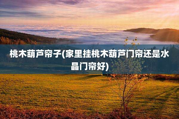 桃木葫芦帘子(家里挂桃木葫芦门帘还是水晶门帘好)