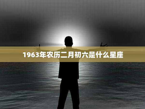 1963年农历二月初六是什么星座
