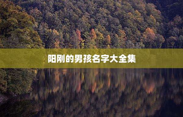 阳刚的男孩名字大全集