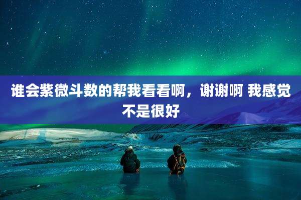 谁会紫微斗数的帮我看看啊,谢谢啊 我感觉不是很好