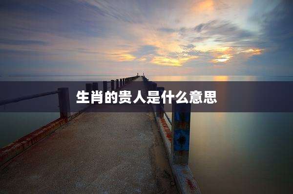 生肖的贵人是什么意思
