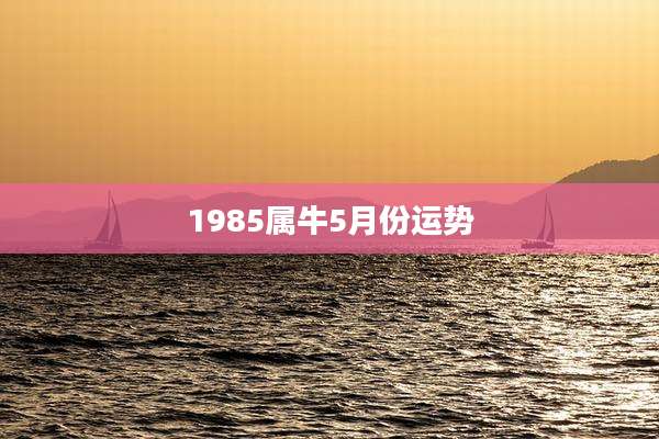 1985属牛5月份运势
