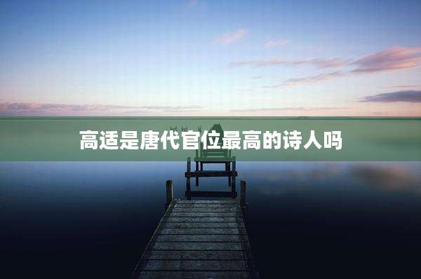高适是唐代官位最高的诗人吗