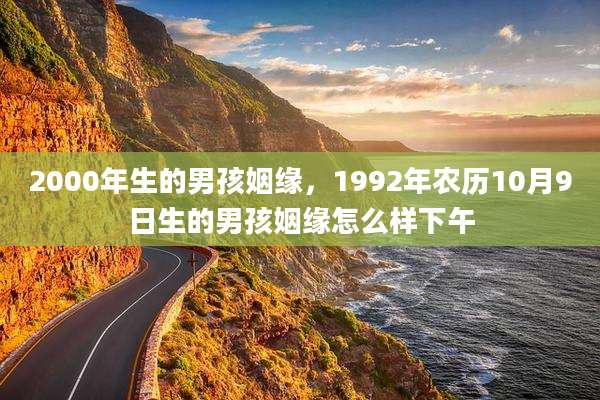 2000年生的男孩姻缘,1992年农历10月9日生的男孩姻缘怎么样下午
