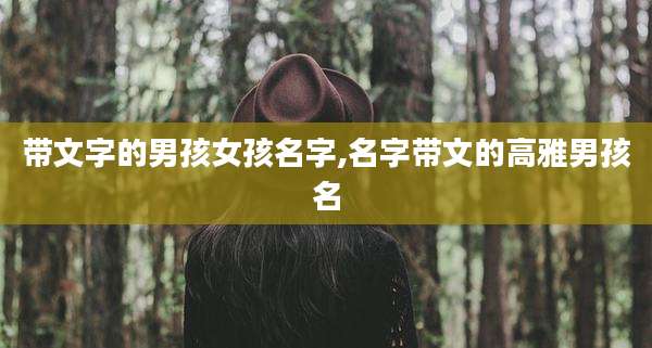带文字的男孩女孩名字,名字带文的高雅男孩名