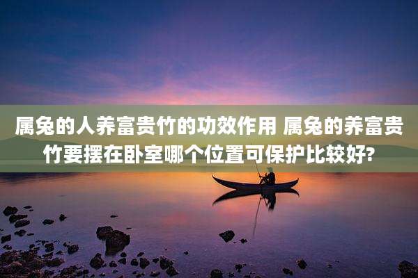属兔的人养富贵竹的功效作用 属兔的养富贵竹要摆在卧室哪个位置可保护比较好?