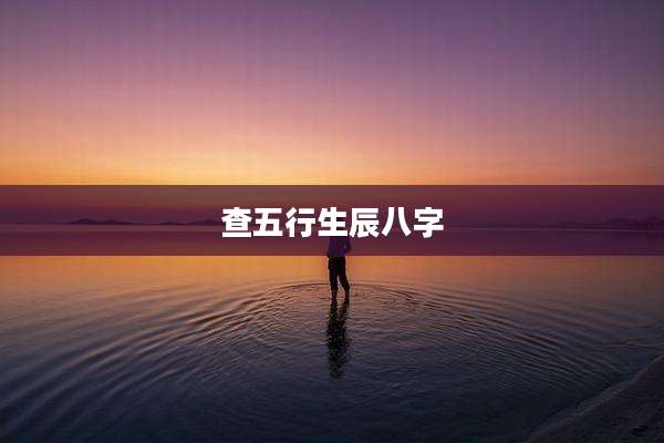 查五行生辰八字