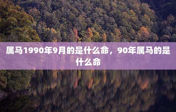 属马1990年9月的是什么命，90年属马的是什么命