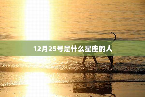 12月25号是什么星座的人