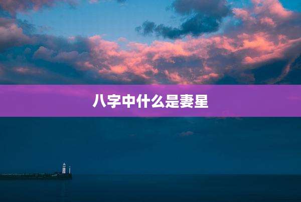 八字中什么是妻星