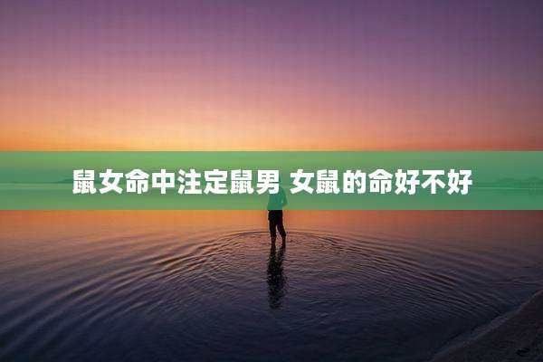 鼠女命中注定鼠男 女鼠的命好不好