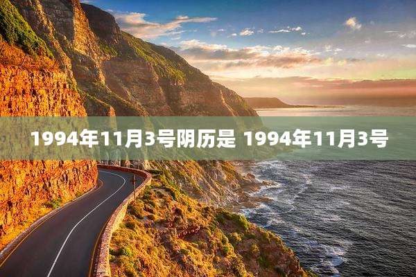 1994年11月3号阴历是 1994年11月3号
