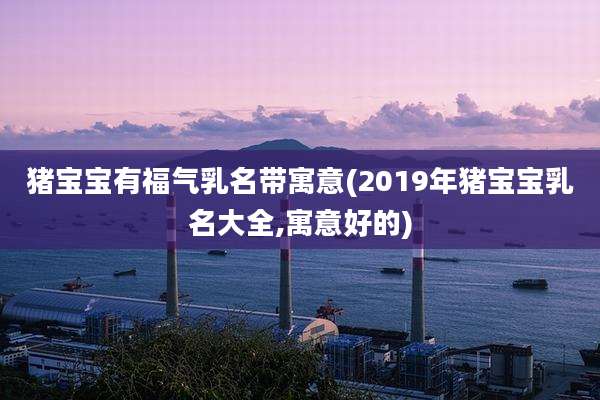 猪宝宝有福气乳名带寓意(2019年猪宝宝乳名大全,寓意好的)