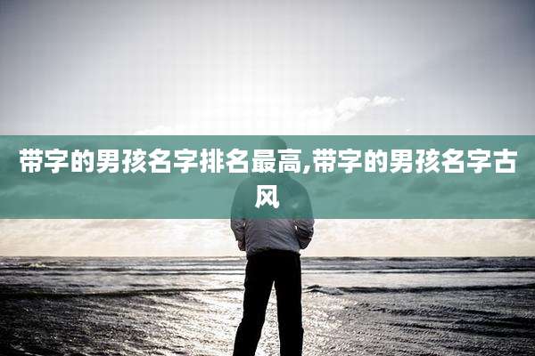 带字的男孩名字排名最高,带字的男孩名字古风