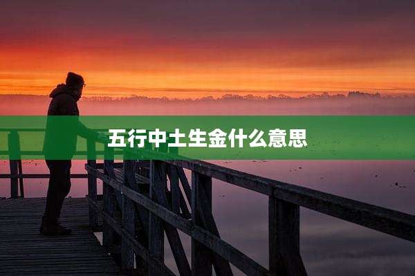 五行中土生金什么意思