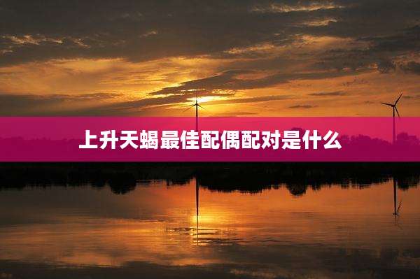 上升天蝎最佳配偶配对是什么