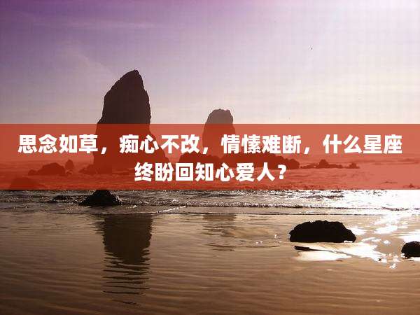 思念如草，痴心不改，情愫难断，什么星座终盼回知心爱人？
