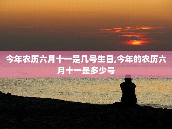 今年农历六月十一是几号生日,今年的农历六月十一是多少号