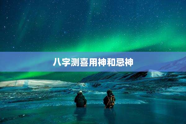 八字测喜用神和忌神