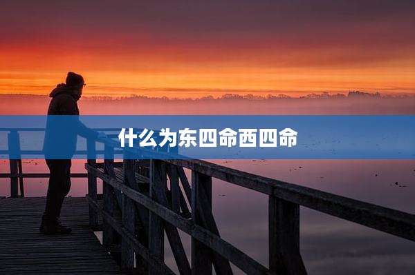 什么为东四命西四命