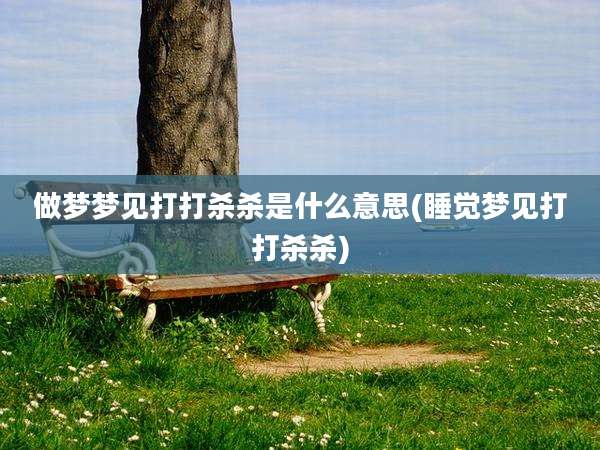 做梦梦见打打杀杀是什么意思(睡觉梦见打打杀杀)