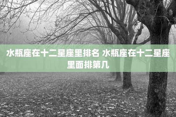 水瓶座在十二星座里排名 水瓶座在十二星座里面排第几