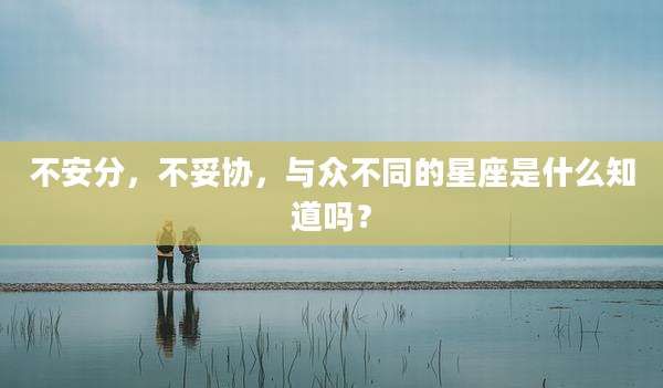 不安分，不妥协，与众不同的星座是什么知道吗？