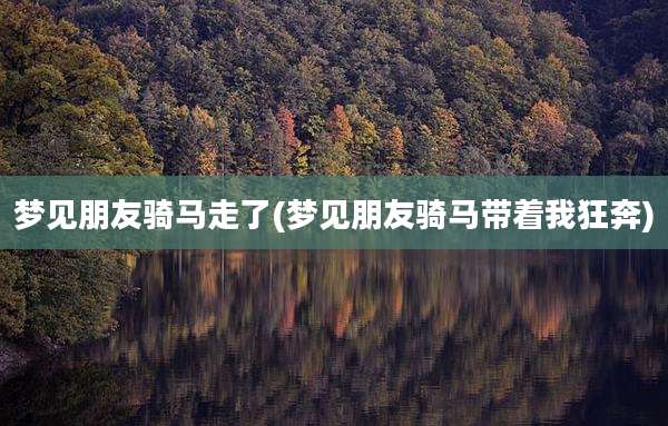 梦见朋友骑马走了(梦见朋友骑马带着我狂奔)