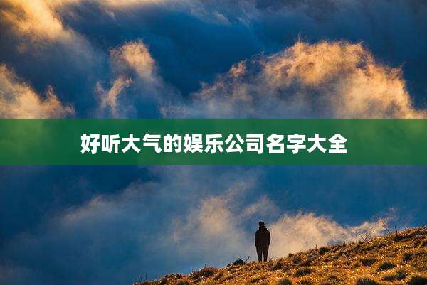 好听大气的娱乐公司名字大全
