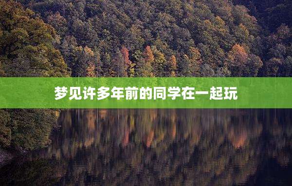 梦见许多年前的同学在一起玩