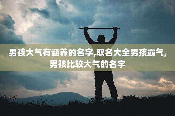 男孩大气有涵养的名字,取名大全男孩霸气,男孩比较大气的名字